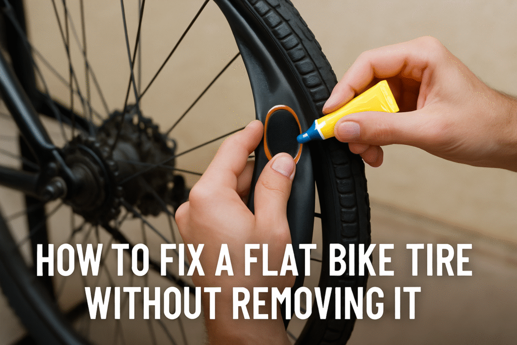 Step-by-step guide on how to fix a flat bike tire without removing it