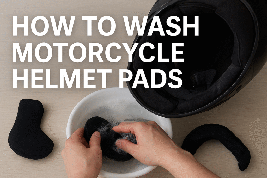 Step-by-step guide on how to wash motorcycle helmet pads safely