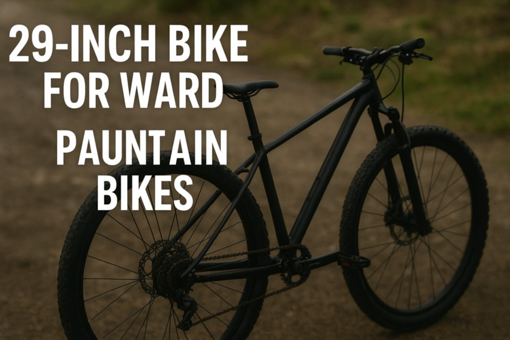 29-inch bike for what size person with size comparison chart in background