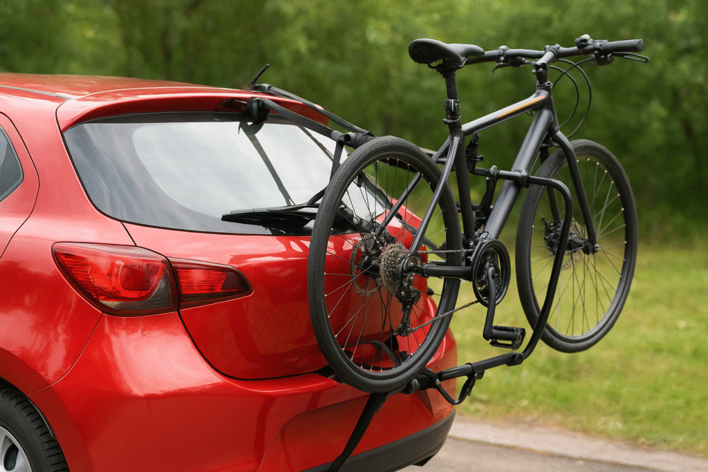 how to install bike rack on car trunk with bicycle mounted securely